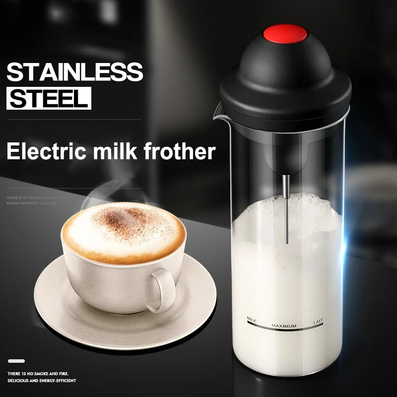 Milk Frother Automatic - 400ml 휴대용 전기 우유 거품기 스테인레스