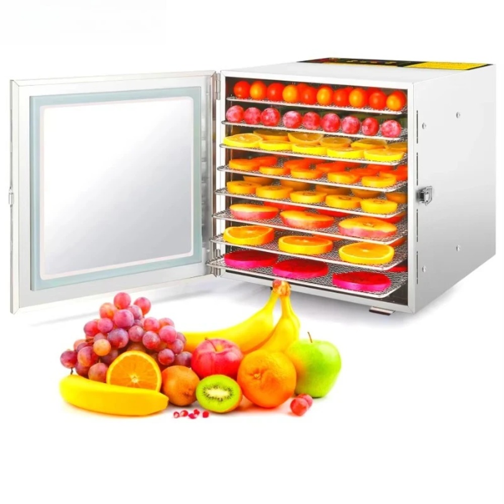 Dehydrator Tray Electric - 상업용 8단 스테인리스 스틸 식품 건조기,