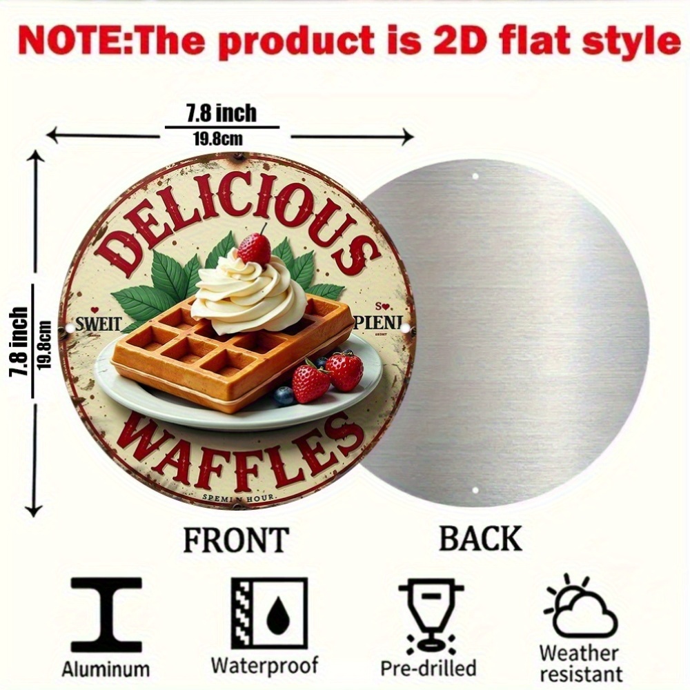 2D 플랫, 빈티지 벨기에 와플 벽 장식 - 튼튼한 원 - Waffle Iron Belgian 리뷰 및 가격