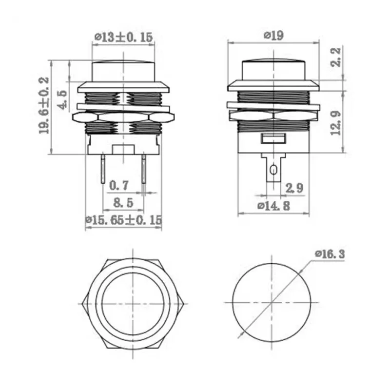 5/20Pcs 16mm 셀프 리셋 6 색 R13-507 - Kitchen Appliances Small 리뷰 및 가격