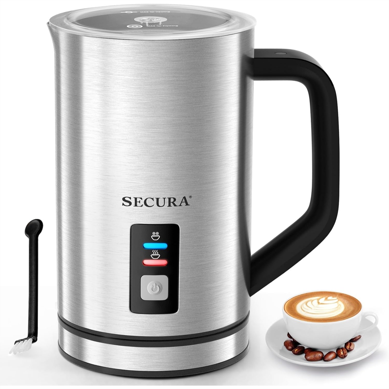전기 우유 거품기 스테인리스 스틸 8.4oz 자동 냉온 - Milk Frother Automatic 리뷰 및 가격