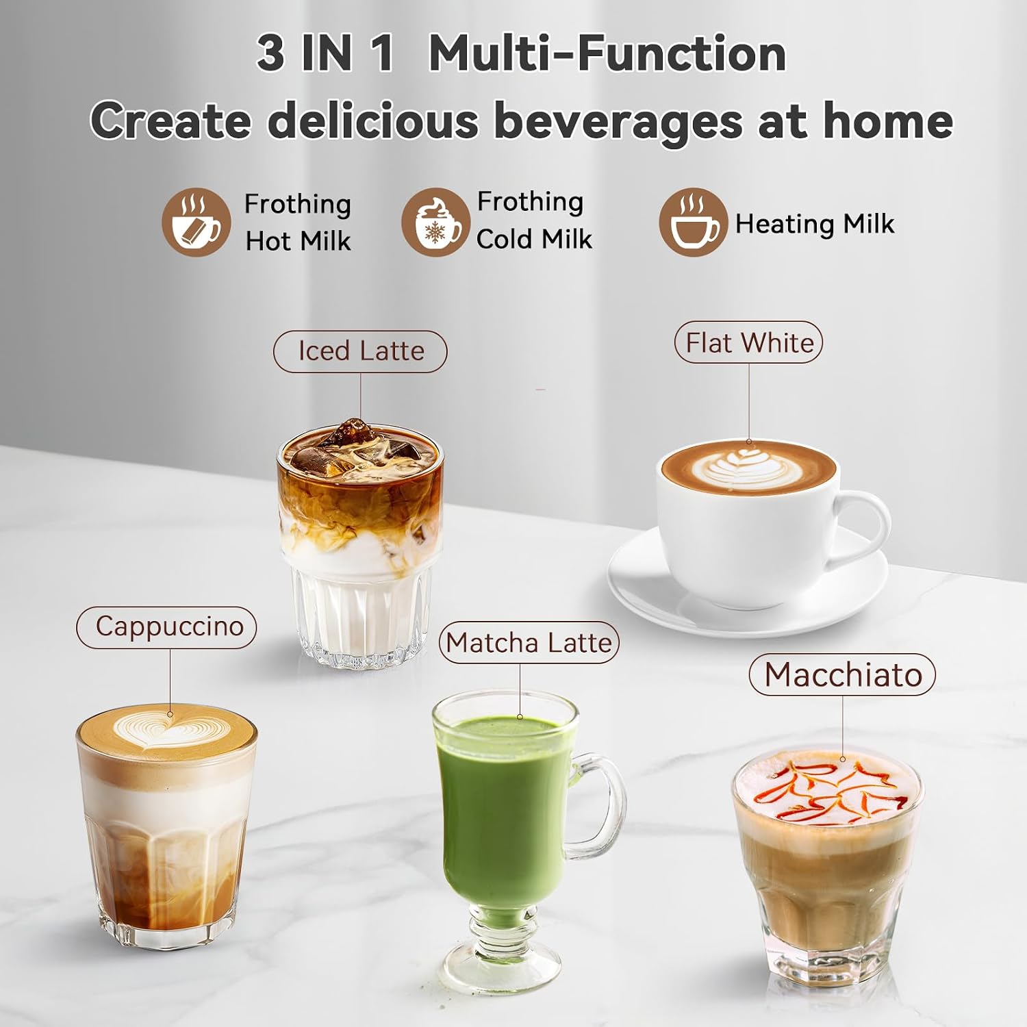 전기 우유 거품기 스테인리스 스틸 8.4oz 자동 냉온 - Milk Frother Automatic 리뷰 및 가격