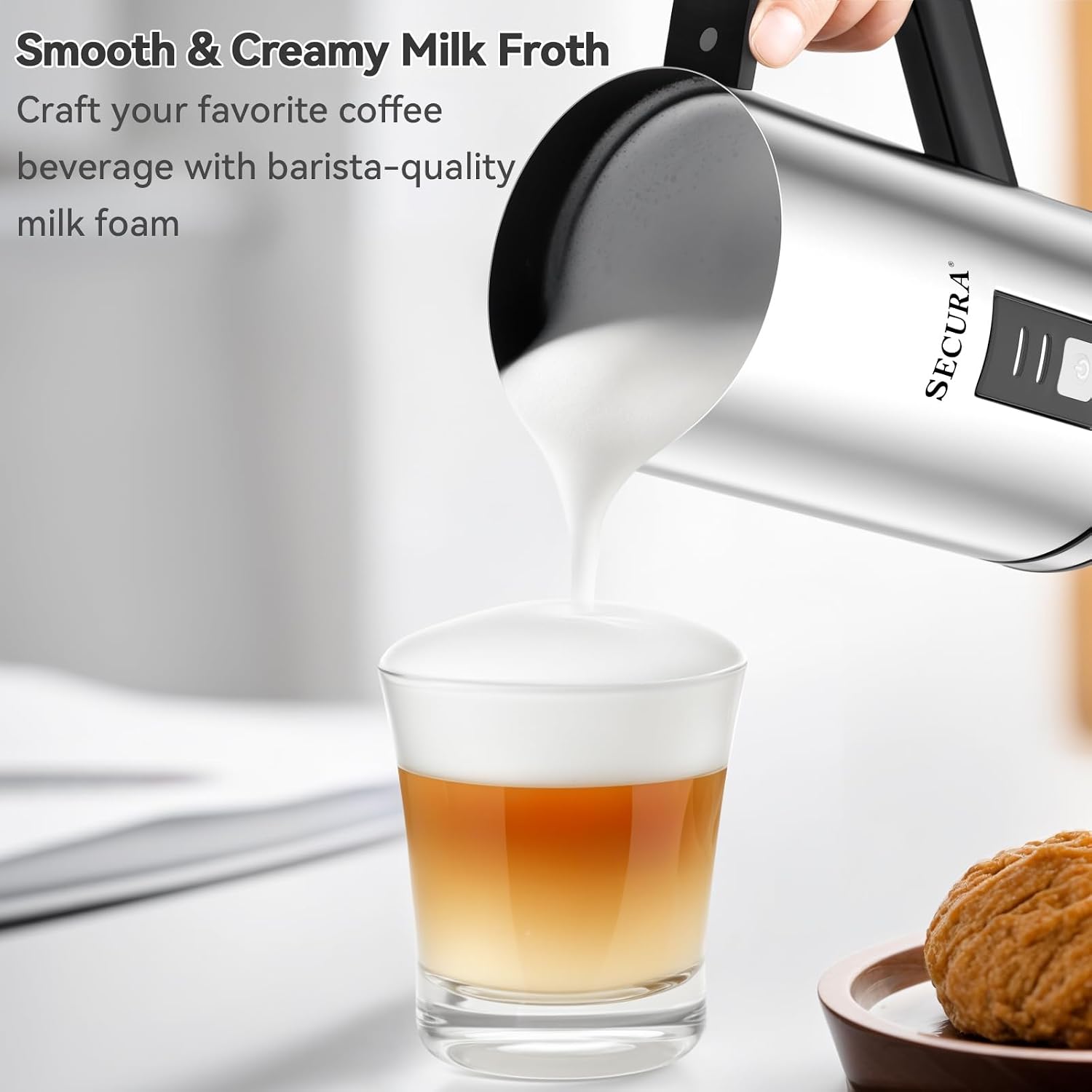 전기 우유 거품기 스테인리스 스틸 8.4oz 자동 냉온 - Milk Frother Automatic 리뷰 및 가격