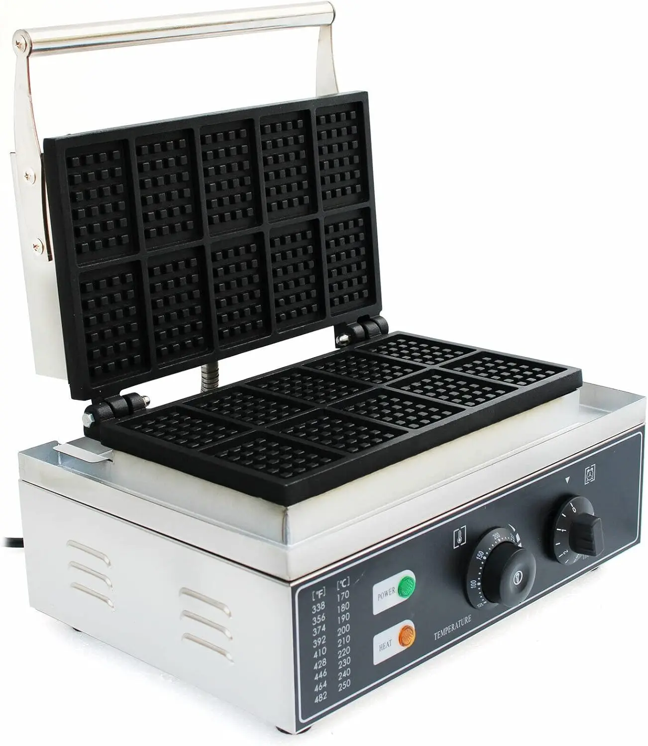 상업용 사각 와플 메이커, 10구 1500W 전기 와플 - Waffle Iron Belgian 리뷰 및 가격