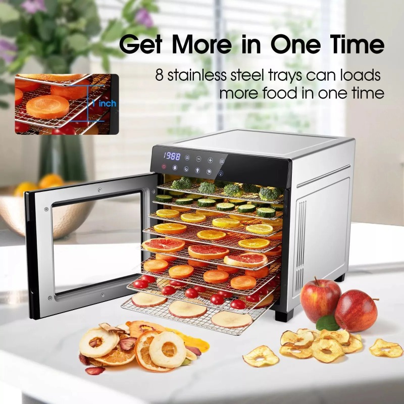 8단 스테인리스 스틸, 600W, 4가지 사전 설정 및 - Dehydrator Tray Electric 리뷰 및 가격