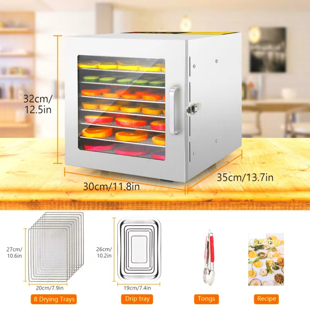 상업용 8단 스테인리스 스틸 식품 건조기, 600W 전 - Dehydrator Tray Electric 리뷰 및 가격