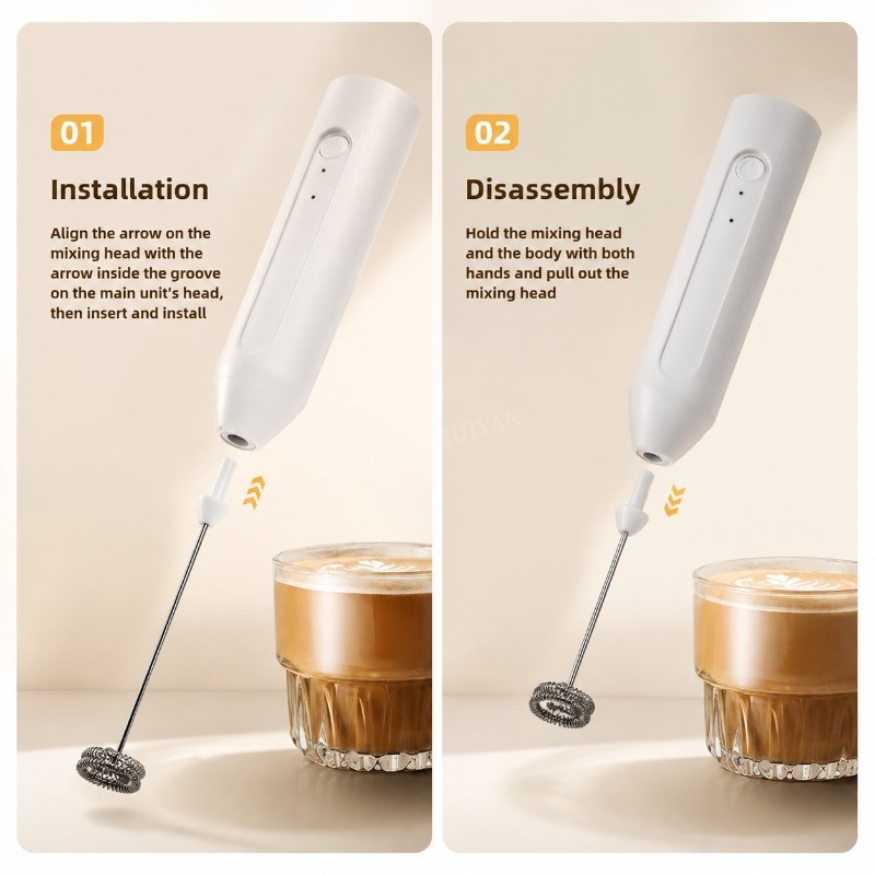 미니 우유 거품기 USB 충전식 3단 속도 조절 거품  - Milk Frother Automatic 리뷰 및 가격